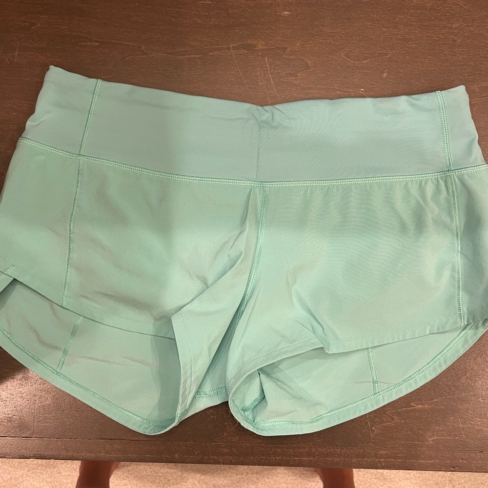 Mint green speed up low rise short
